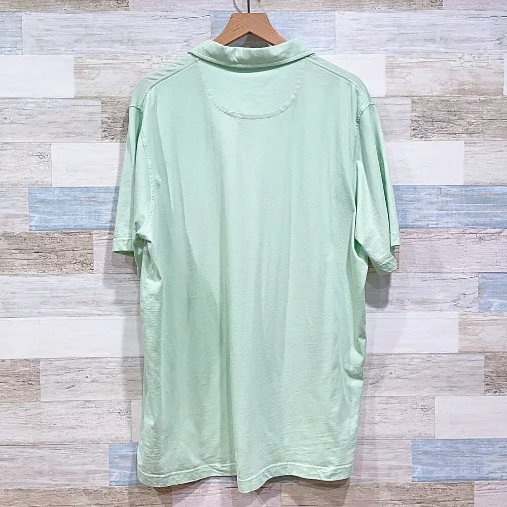 Southern Proper Soft Jersey Polo Shirt Green Short Sleeve Preppy Mens XXL 2XL